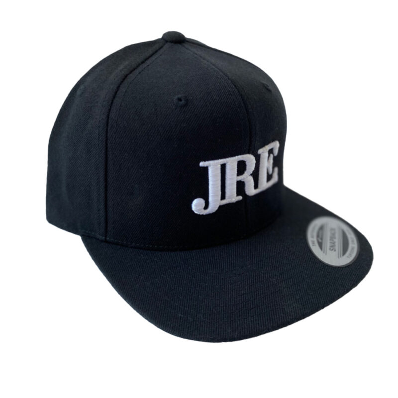 Snap Back Cap, gerader Schirm 3D Stick weiß